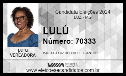 Candidato LULÚ 2024 - LUZ - Eleições