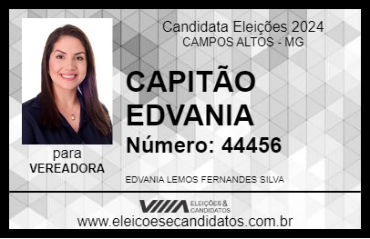 Candidato CAPITÃO EDVANIA 2024 - CAMPOS ALTOS - Eleições