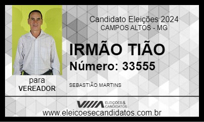 Candidato IRMÃO TIÃO 2024 - CAMPOS ALTOS - Eleições