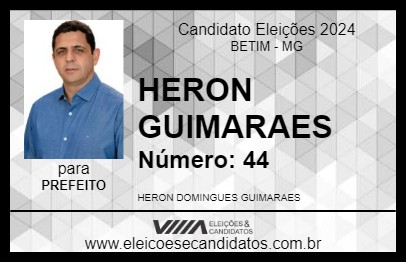 Candidato HERON GUIMARAES 2024 - BETIM - Eleições