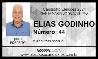 Candidato ELIAS GODINHO 2024 - SANTA MARIA DO SUAÇUÍ - Eleições