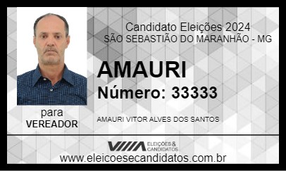 Candidato AMAURI 2024 - SÃO SEBASTIÃO DO MARANHÃO - Eleições