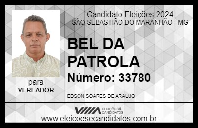 Candidato BEL DA PATROLA 2024 - SÃO SEBASTIÃO DO MARANHÃO - Eleições