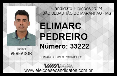 Candidato ELIMARC PEDREIRO 2024 - SÃO SEBASTIÃO DO MARANHÃO - Eleições