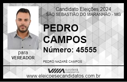 Candidato PEDRO CAMPOS 2024 - SÃO SEBASTIÃO DO MARANHÃO - Eleições