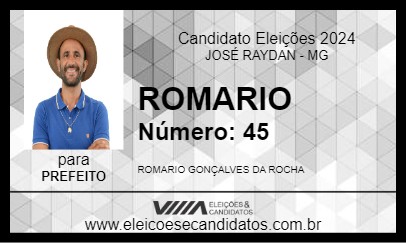 Candidato ROMARIO 2024 - JOSÉ RAYDAN - Eleições