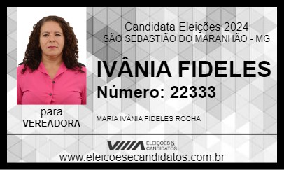 Candidato IVÂNIA FIDELES 2024 - SÃO SEBASTIÃO DO MARANHÃO - Eleições