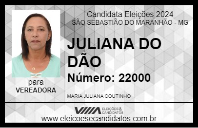 Candidato JULIANA DO DÃO 2024 - SÃO SEBASTIÃO DO MARANHÃO - Eleições