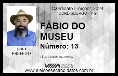 Candidato FÁBIO DO MUSEU 2024 - CORDISBURGO - Eleições