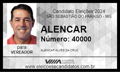 Candidato ALENCAR 2024 - SÃO SEBASTIÃO DO PARAÍSO - Eleições