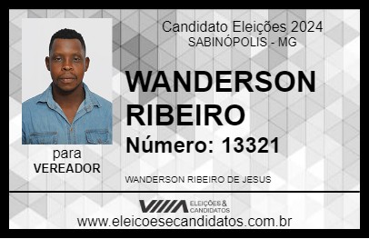 Candidato WANDERSON RIBEIRO 2024 - SABINÓPOLIS - Eleições