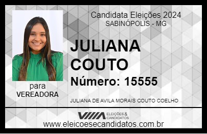 Candidato JULIANA COUTO 2024 - SABINÓPOLIS - Eleições