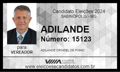 Candidato ADILANDE 2024 - SABINÓPOLIS - Eleições