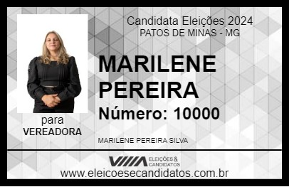 Candidato MARILENE 2024 - PATOS DE MINAS - Eleições