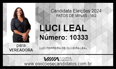 Candidato LUCI LEAL 2024 - PATOS DE MINAS - Eleições