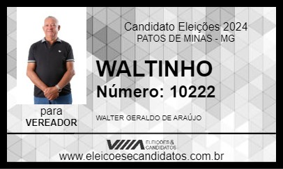 Candidato WALTINHO 2024 - PATOS DE MINAS - Eleições