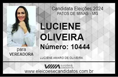 Candidato LUCIENE OLIVEIRA 2024 - PATOS DE MINAS - Eleições