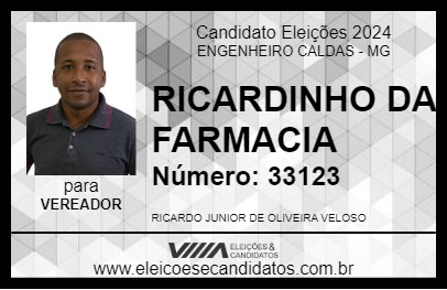 Candidato RICARDINHO DA FARMACIA 2024 - ENGENHEIRO CALDAS - Eleições