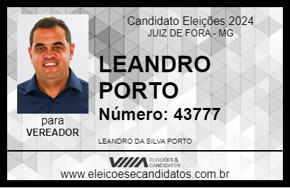 Candidato LEANDRO PORTO 2024 - JUIZ DE FORA - Eleições