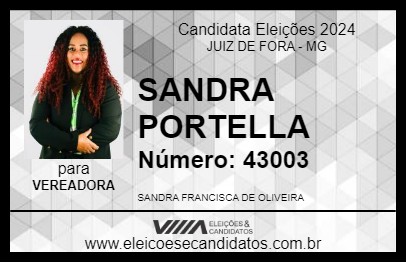 Candidato SANDRA PORTELLA 2024 - JUIZ DE FORA - Eleições