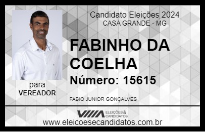 Candidato FABINHO DA COELHA 2024 - CASA GRANDE - Eleições