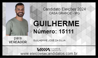 Candidato GUILHERME 2024 - CASA GRANDE - Eleições