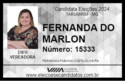 Candidato FERNANDA DO MARLON 2024 - TARUMIRIM - Eleições