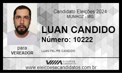 Candidato LUAN CANDIDO 2024 - MUNHOZ - Eleições