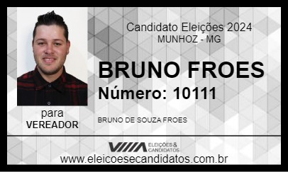 Candidato BRUNO FROES 2024 - MUNHOZ - Eleições