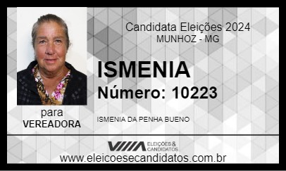 Candidato ISMENIA 2024 - MUNHOZ - Eleições