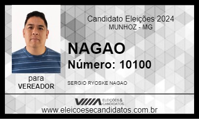 Candidato NAGAO 2024 - MUNHOZ - Eleições