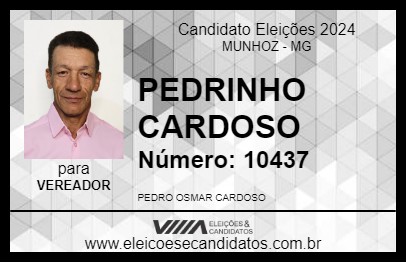 Candidato PEDRINHO CARDOSO 2024 - MUNHOZ - Eleições