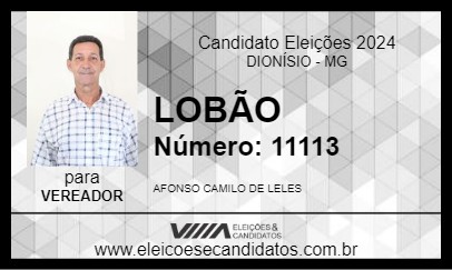 Candidato LOBÃO 2024 - DIONÍSIO - Eleições