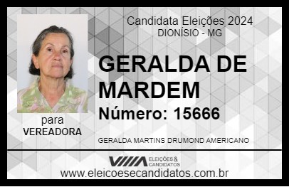 Candidato GERALDA DE MARDEM 2024 - DIONÍSIO - Eleições