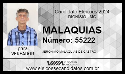 Candidato MALAQUIAS 2024 - DIONÍSIO - Eleições