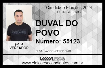 Candidato DUVAL DO POVO 2024 - DIONÍSIO - Eleições