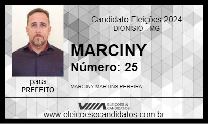 Candidato MARCINY 2024 - DIONÍSIO - Eleições