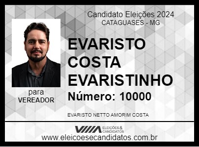 Candidato EVARISTO COSTA EVARISTINHO 2024 - CATAGUASES - Eleições