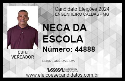 Candidato NECA DA ESCOLA 2024 - ENGENHEIRO CALDAS - Eleições