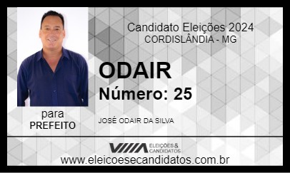 Candidato ODAIR 2024 - CORDISLÂNDIA - Eleições