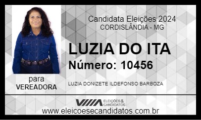 Candidato LUZIA DO ITA 2024 - CORDISLÂNDIA - Eleições