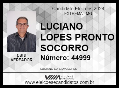 Candidato LUCIANO LOPES  DA ENFERMAGEM 2024 - EXTREMA - Eleições