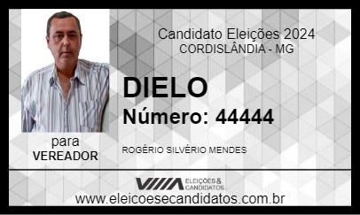 Candidato DIELO 2024 - CORDISLÂNDIA - Eleições