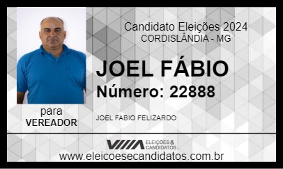 Candidato JOEL FÁBIO 2024 - CORDISLÂNDIA - Eleições