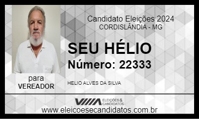 Candidato SEU HÉLIO 2024 - CORDISLÂNDIA - Eleições