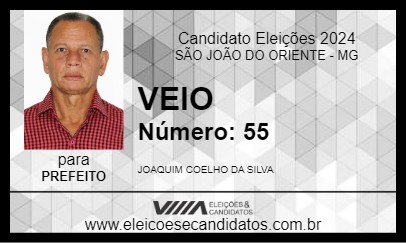 Candidato VEIO 2024 - SÃO JOÃO DO ORIENTE - Eleições