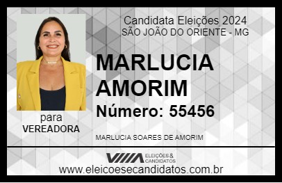 Candidato MARLUCIA AMORIM 2024 - SÃO JOÃO DO ORIENTE - Eleições