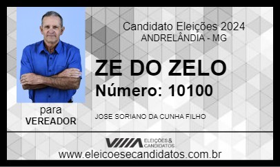 Candidato ZE DO ZELO 2024 - ANDRELÂNDIA - Eleições