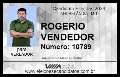 Candidato ROGERIO VENDEDOR 2024 - ANDRELÂNDIA - Eleições