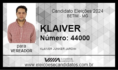 Candidato KLAIVER 2024 - BETIM - Eleições